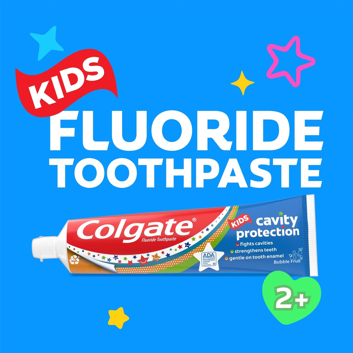 Kids Cavity Protection Toothpaste, Bubble Fruit, 2.7 Oz Tube