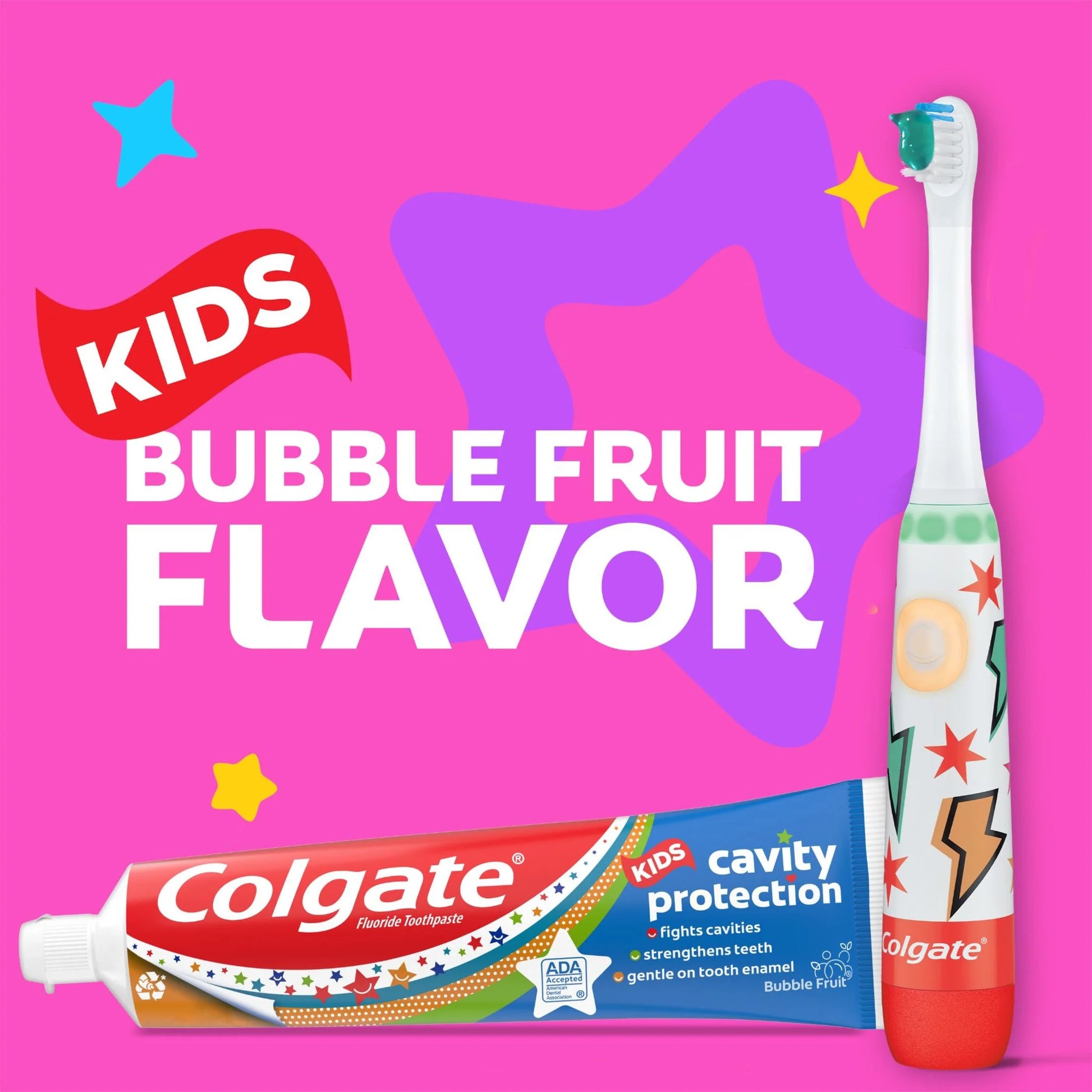 Kids Cavity Protection Toothpaste, Bubble Fruit, 2.7 Oz Tube