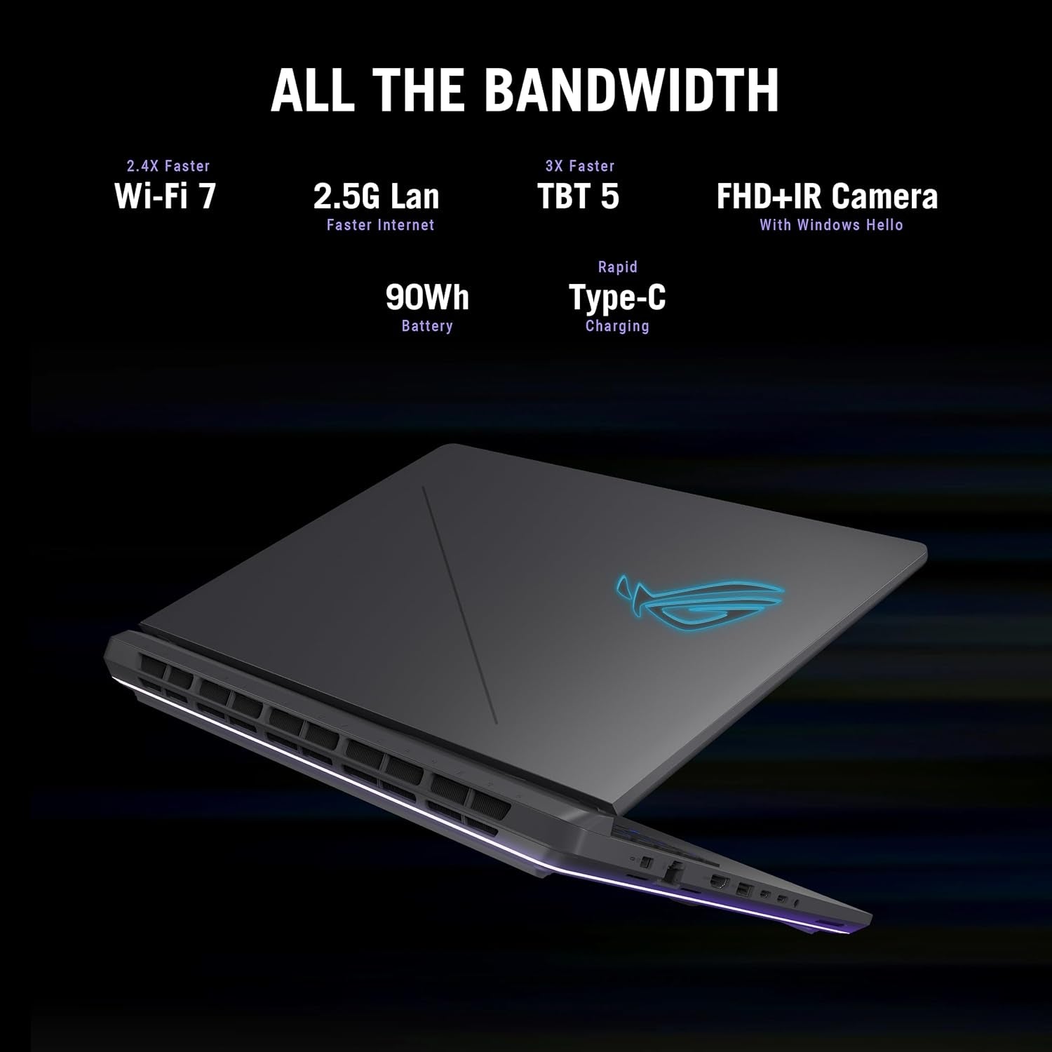 ROG Strix G16 (2025) Gaming Laptop, 16” ROG Nebula Display 16:10 2.5K 240Hz/3Ms, NVIDIA® Geforce RTX™ 5070 Ti GPU, Intel® Core™ Ultra 9 275HX Processor, 32GB DDR5, 1TB SSD, Wi-Fi 7, Win11 Home