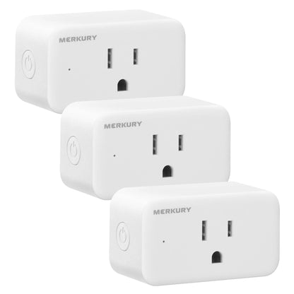 Wi-Fi Plug - Smart Outlet Compatible with Alexa & Google, White (3-Pack)