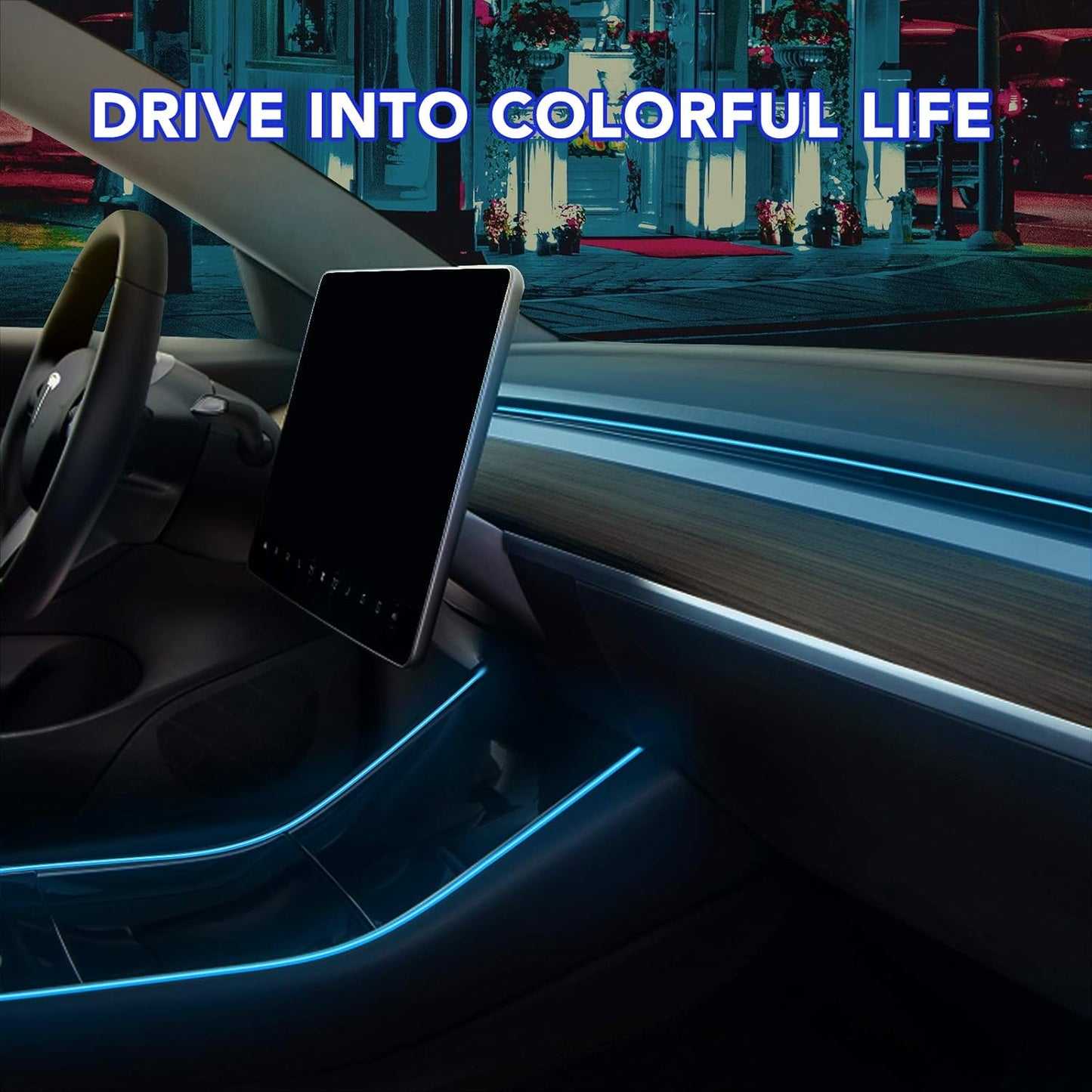 Tesla Model 3 Model Y Neon Light Tubes RGB Interior LED Strip Lights with App Controller