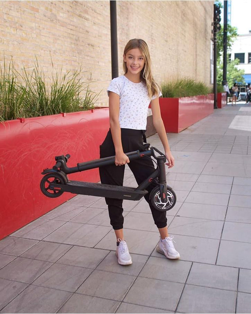 S2 Lite Electric Scooter - 6.5" Solid Tires - up to 10.6 Miles Long-Range & 13 MPH Portable Folding Commuting Kick-Start Boost Scooter for Teens